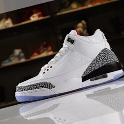 Jordan 3 Free Throw Line White Cement 35