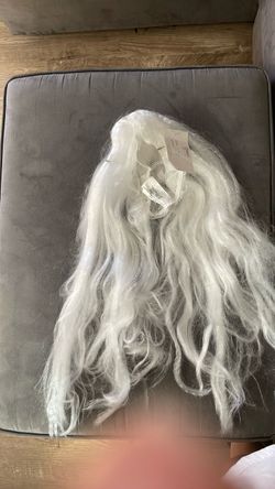 Kid’s White Long Wavy Costume Wig