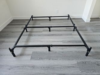 Mainstays Adjustable Metal Bed Frame, Twin/Full/Queen, 7-inch Height, Black, Box Spring Required