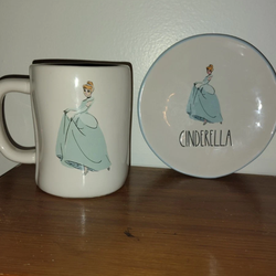 Rae dunn Cinderella plate and mug