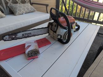 running great Stihl MS211c chainsaw with new chain