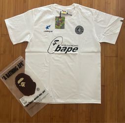 BAPE world gone mad tee blue star design Size L