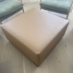 Make me an Offer- Leather Ottoman - 32x32x18- Semi Aniline Leather