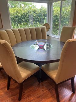 60” Round Espresso Color.  Dining Table