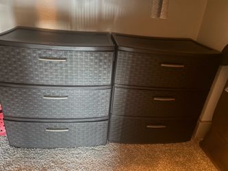 Sterilite 3-Drawer Plastic Storage Units – Set of 2