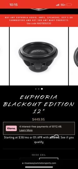 2 Euphoria 12s W/box And 1000 Watt Euphoria Amp