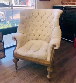 RESTORATION HARDWARE STYLE DECONSTRUCTED ENGLISH ROLL ARMCHAIR