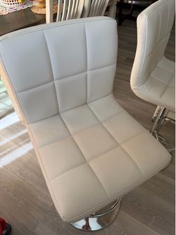 set of 2 bar stool white