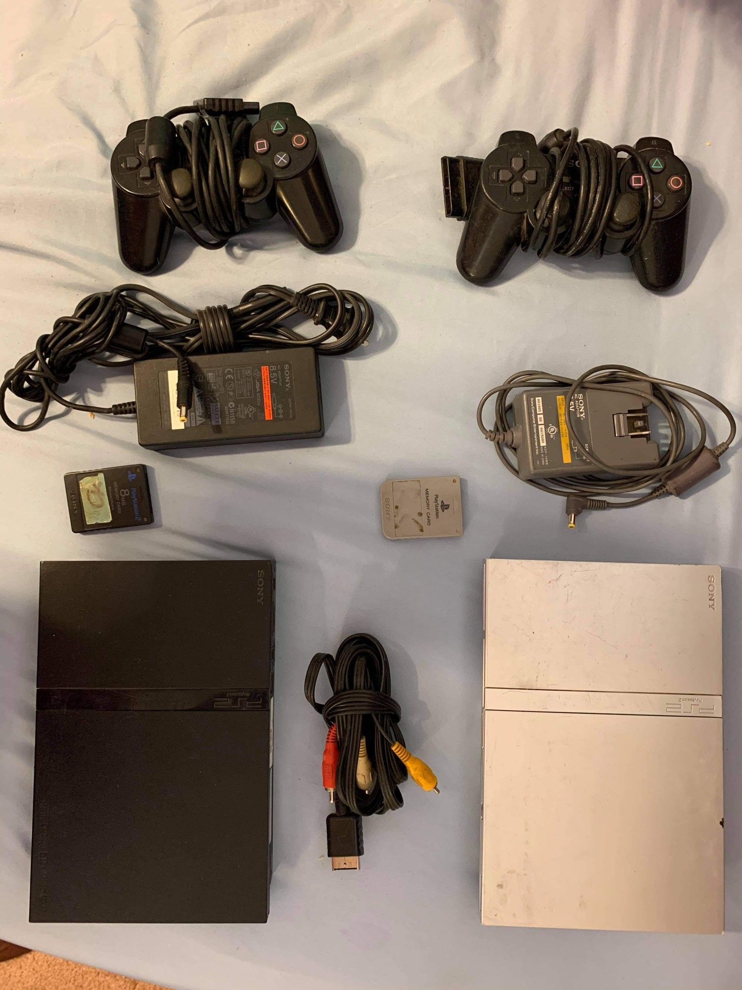 Two PS2. Two memory cards. Two controllers.