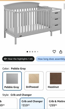 Graco Benton 4-in-1 Convertible Crib and Changer – GREENGUARD Gold Certified