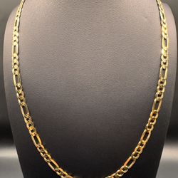 10K Figaro Chain 22” 6.2mm 20.52g