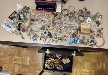 Jewelry, watches, pins & more lot.