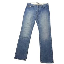 Vans Off the Wall Denim Jeans 32x32 Blue Washed Skinny Fit Straight Leg Pants