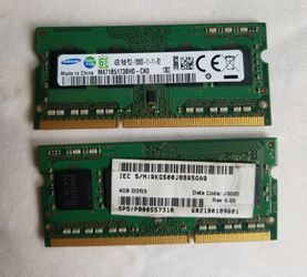 (x2) 4 GB Samsung RAM Cards