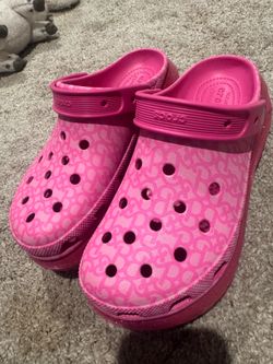 Crocs Shoes | Limited Edition Barbie X Crocs Platform Clogs Size 8 1/2 Women’s