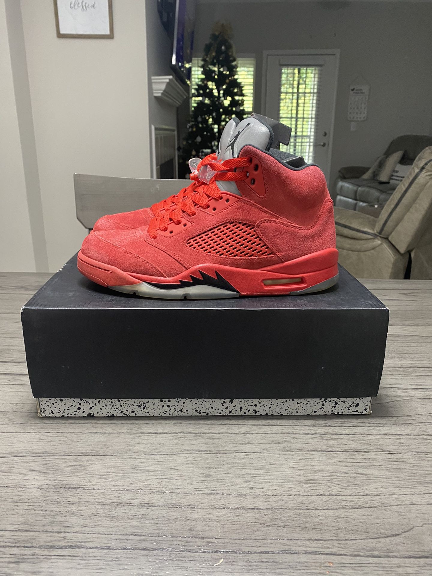 Air Jordan Red Suede Men Size
