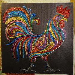 Rooster- Diamond Painting 