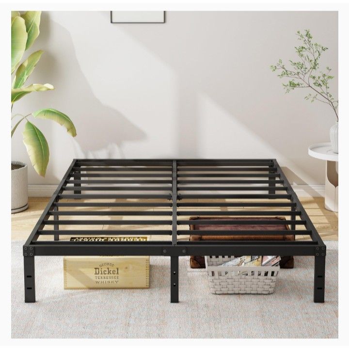 Queen Or King Metal Platform Bedframe