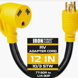 Iron Forge Cable - RV Adapter Cord /L5-30P to TT - 30R