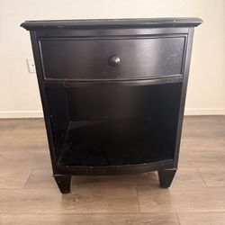 (2)  Black, Nightstands, Solid Wood