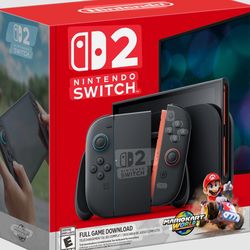 Nintendo switch Mario kart edition with 10 games and 2 controllers and 2 bonus nes controllers