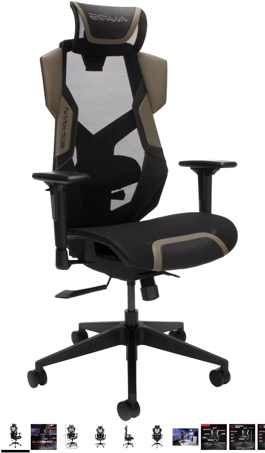 Black And Tan Office/Gaming Chair