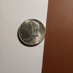 Jhon F Kennedy 1964 SilVER HALF DOLLAR GOOD CONDITION  ERRORS HAIR 