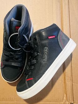Levi's Black High-Top Sneakers for kids boys with Stitching, size 2
