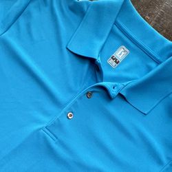 PGA Tour Men Golf Athletic Short Sleeve Polo Shirt Medium