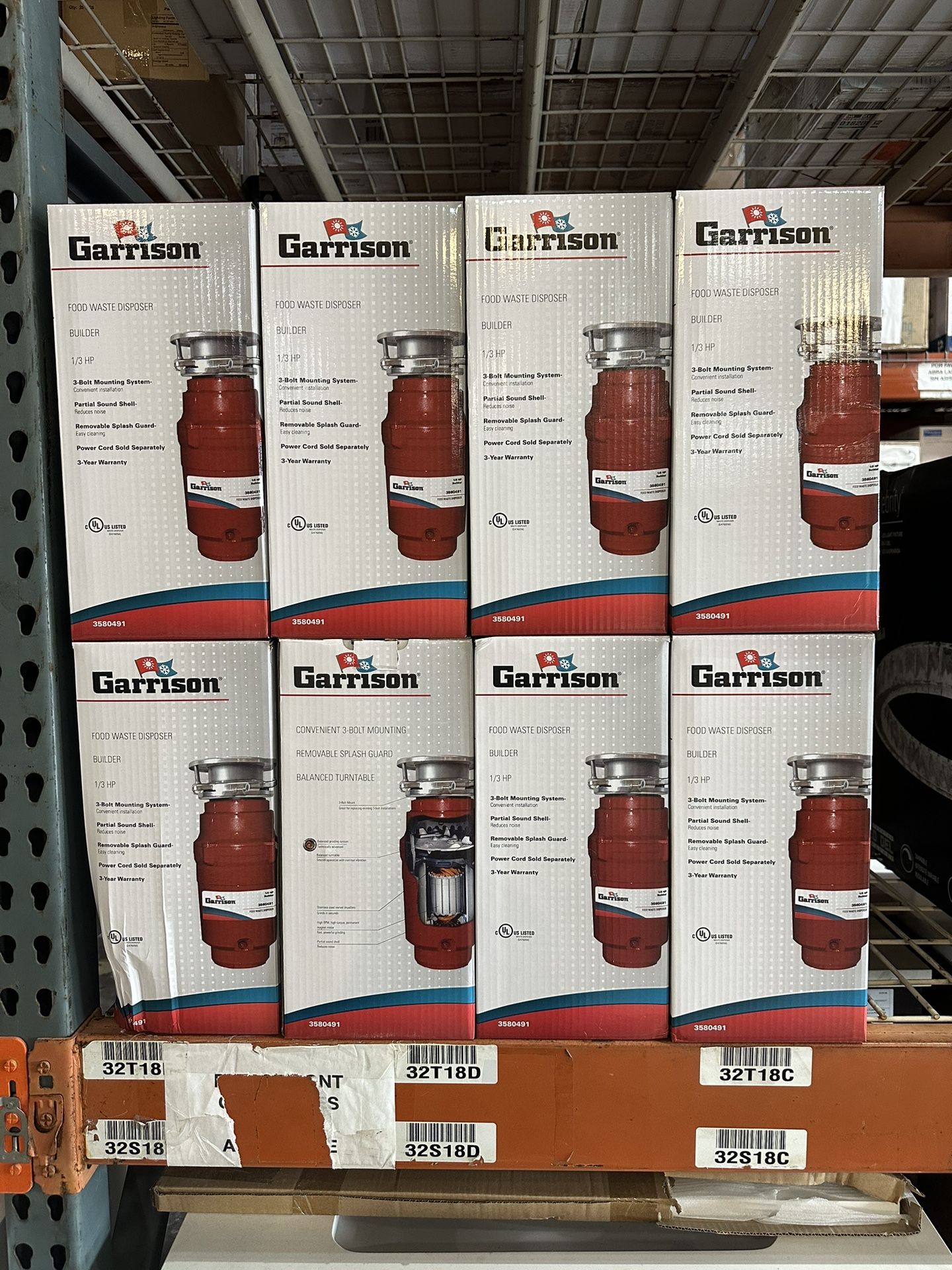 Garrison 1/3 Hp Builder Continuous Feed Garbage Disposal Without Power Cord