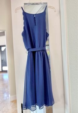 BCX Navy Spaghetti Strap Belted Skater Dress