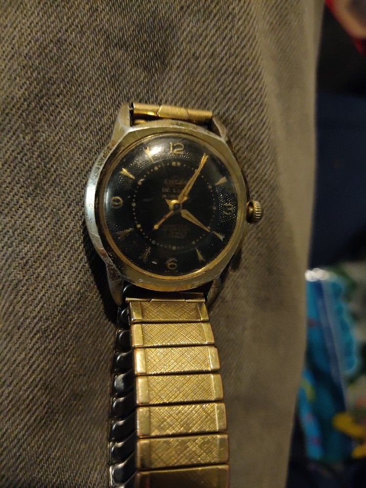 1957 Enicar 10k Gold 17 Jewel Watch