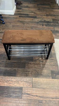 Entryway Bench with Shoe Rack