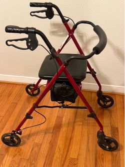 Rollator Walker with Seat, Storage and Hand Brakes
