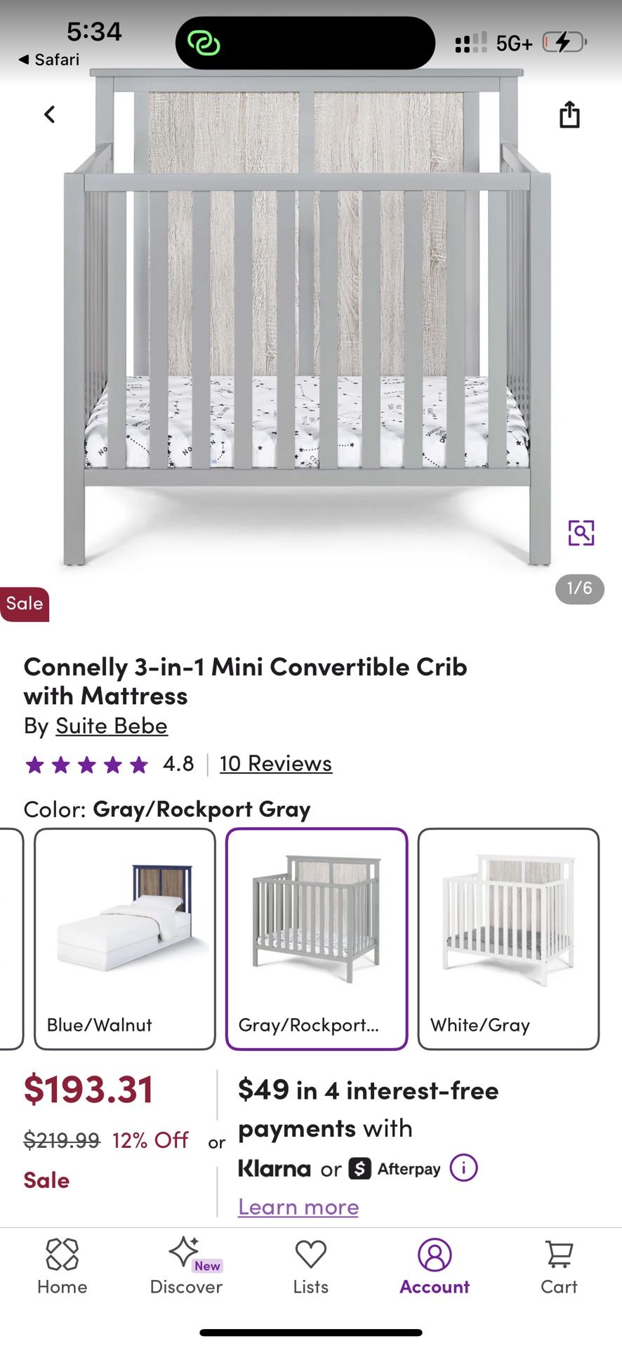 3 In 1 Convertible Crib