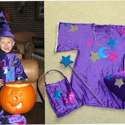 Kids - Toddler Purple Magic Wizard Halloween Costume