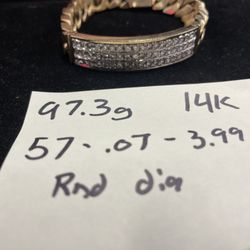 Golden diamond bracelet