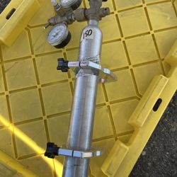 CO2 Canister With Brackets And Gauges
