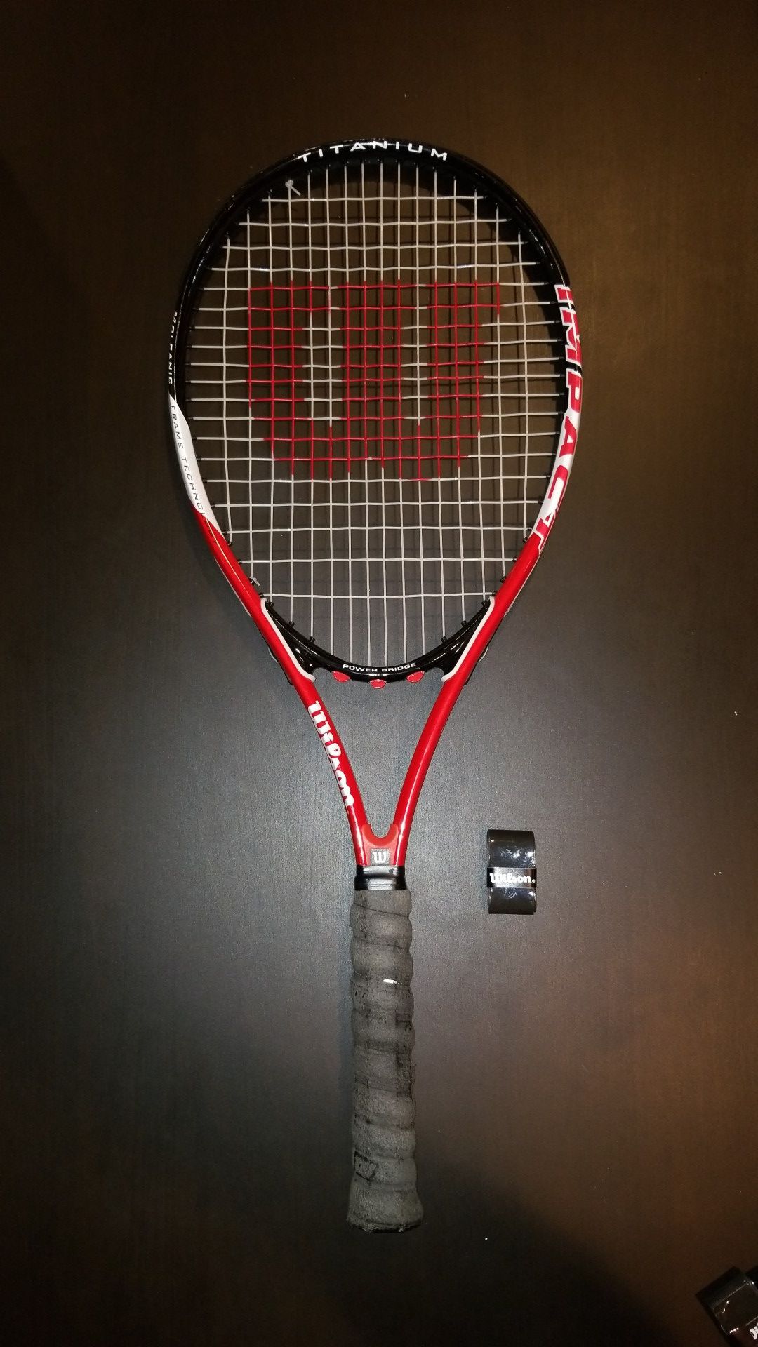 Wilson Titanium Impact Tennis Racket Racquet + NEW grip