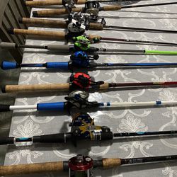 Fishing Rods reels.  selling $40-$70 each.  