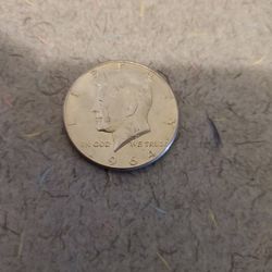 1964 KENNEDY HALF DOLLAR  VF
