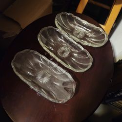 Vintage Press Glass Dish Each $3