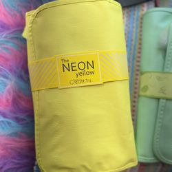 The Neon Yellow Makeup Brushes / 24pc Professional Brushes Good Quality Set Of 24pc / 