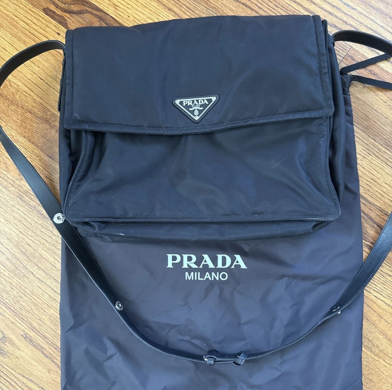 Prada Re-Nylon Large Flap Padded Shoulder Bag