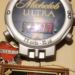 Vintage Michellelob Ultra Beer watch clock