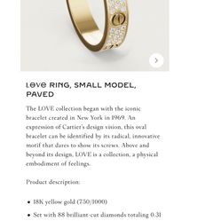 Cartier Love Ring Small Model Pavé.