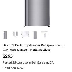 Top Freezer Refrigerator 