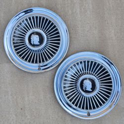 Original 1958 Dodge Lancer 14" Hubcap Wheelcover Center Cap Pair Mopar