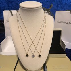 18k Gold Van Cleef Necklaces 