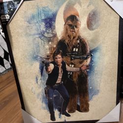 Star Wars R2-D2 + Han & Chewbacca Framed Wall Art Set